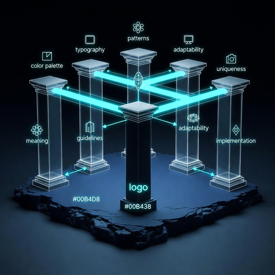 Sistema visual profesional comparado con un simple logo