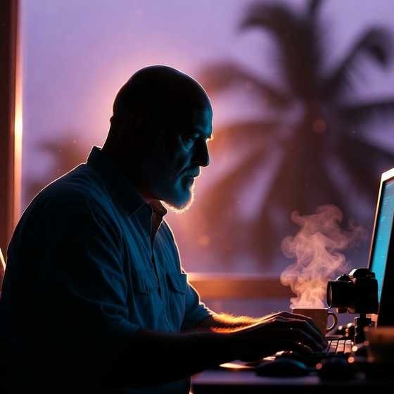 Rafael Egremy en su estudio creativo