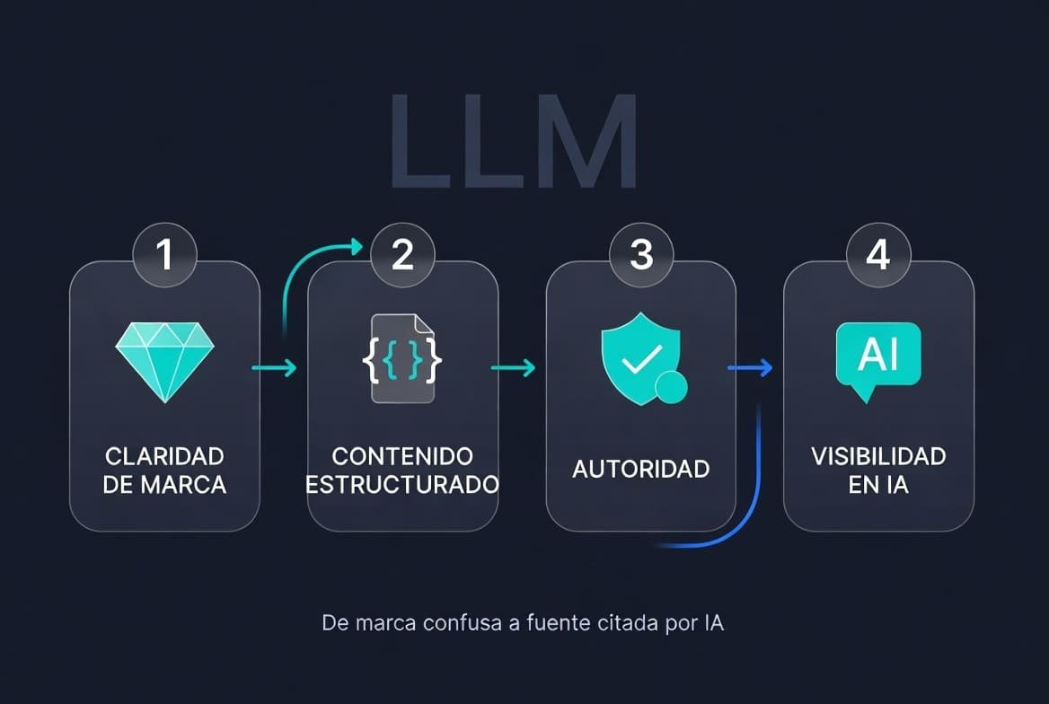 Framework LLM SEO: de marca confusa a fuente citada por IA (Egremy Digital)